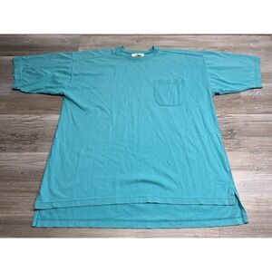 Vintage Field Gear‎ Mens Basic T-Shirt Blank Solid Teal Outdoors Tactical Size L